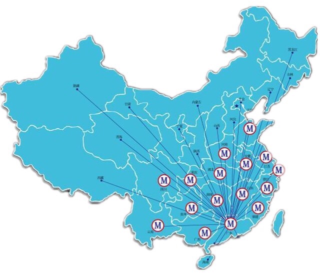覆盖全国的服务点